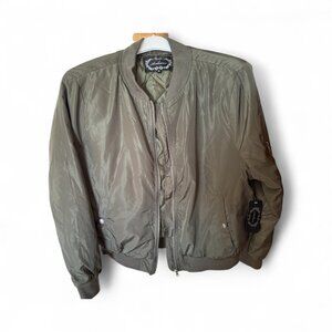 NWT Women's Ambiance Bomber Jacket/Coat Army/Olive Green 1XL